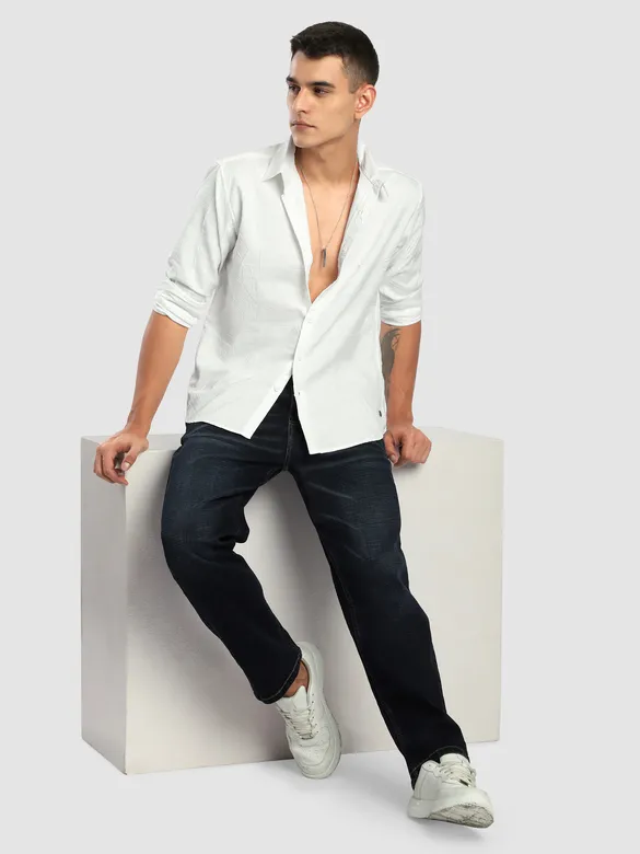 White Crushed Shirt