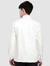 White Dual Pocketed Suede Shirt