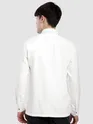 White Dual Pocketed Suede Shirt