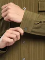 Wood Brown Structured Stripe Shirt