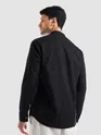 Black Mandarin Collar Shirt For Men