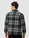 Black Recycled Check Flannel Shirt