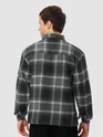 Black Recycled Check Flannel Shirt