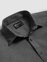 Black Structured Full Sleeve Shirt