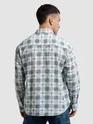 Blue Waffle Plaid Shirt