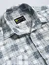 Blue Waffle Plaid Shirt