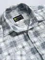 Blue Waffle Plaid Shirt