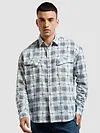 Blue Waffle Plaid Shirt