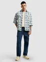 Blue Waffle Plaid Shirt