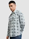 Blue Waffle Plaid Shirt
