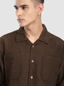Brown Bubble Textured Shacket