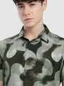 Brown Circular Abstract Printed Shirt