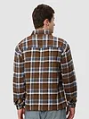 Brown Recycled Check Flannel Shirt