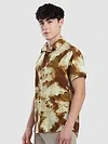 Brown Tie and Dye Printed Shirt