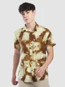 Brown Tie and Dye Printed Shirt