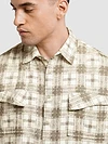 Brown Waffle Plaid Shirt