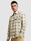 Brown Waffle Plaid Shirt