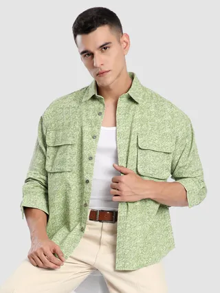 Green Dye Effect Shacket
