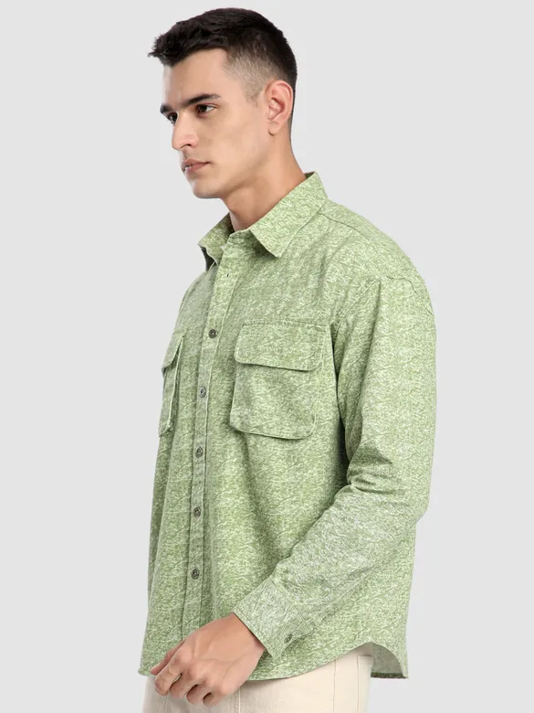 Green Dye Effect Shacket