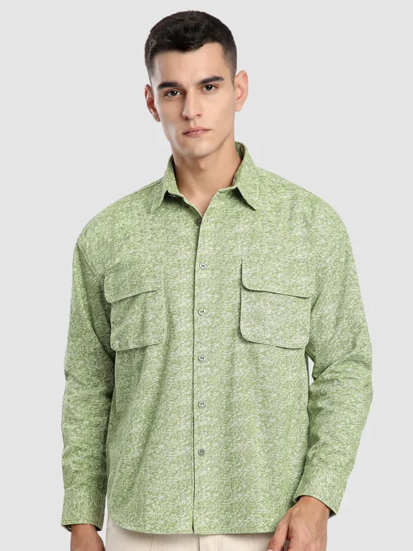 Green Dye Effect Shacket