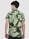 Olive Tie and Dye Printed Shirt