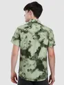 Olive Tie and Dye Printed Shirt
