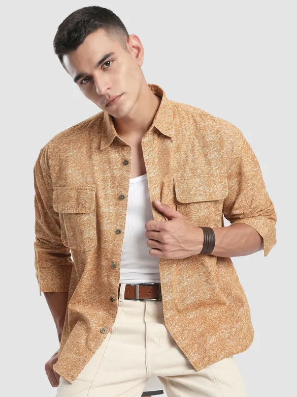 Orange Dye Effect Shacket