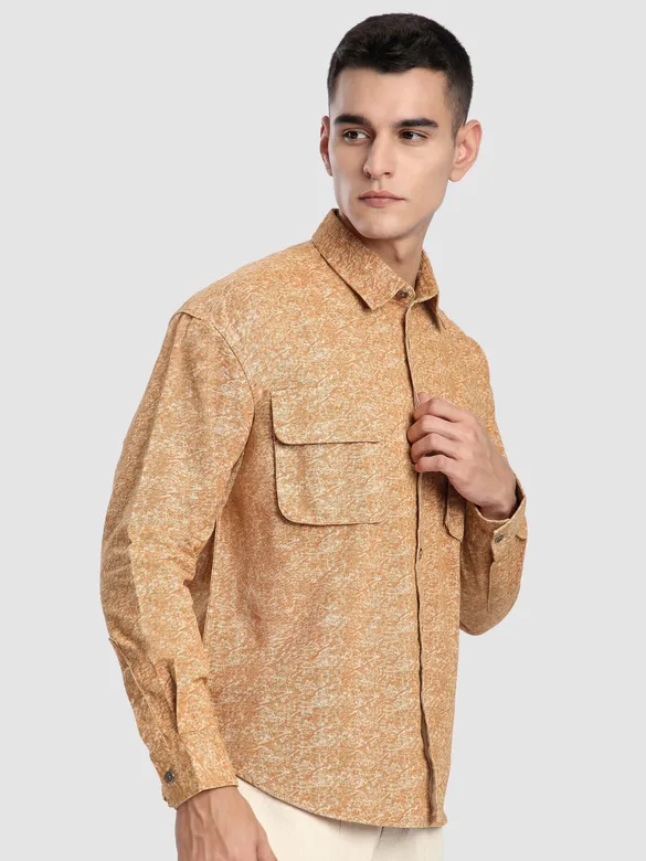 Orange Dye Effect Shacket