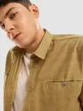 Sand Brown Cord Dobby Shirt For Men