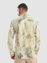 White and Yellow Printed Cotton Shirt