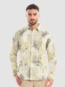 White and Yellow Printed Cotton Shirt