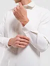 White Full Sleeve Waffle Shirt For Men