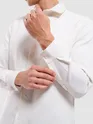 White Full Sleeve Waffle Shirt For Men