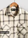 Beige Cotton Flannel Overshirt