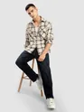 Beige Cotton Flannel Overshirt