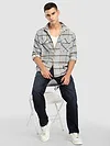 Blue Cotton Flannel Overshirt