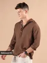 Brown Hooded Shirt