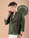 Olive Textured Check Shirt
