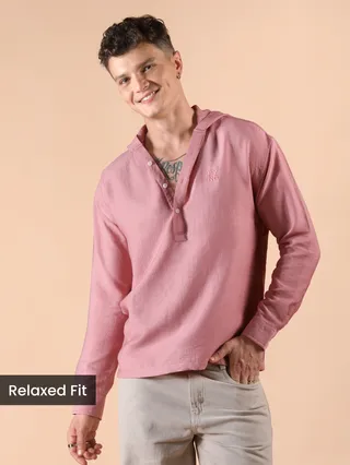 Pink Hooded Shirt