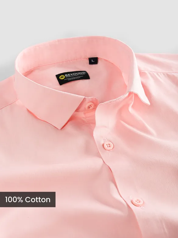 Soft Pink - Plain Cotton Shirts