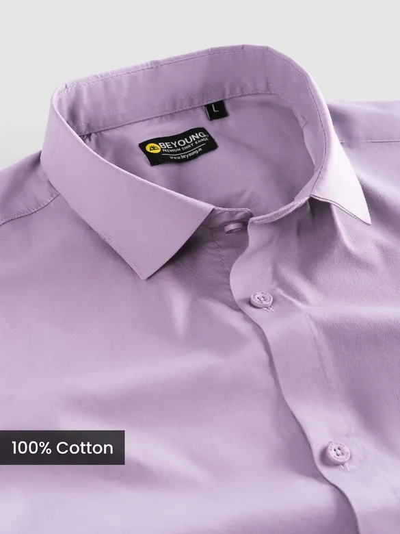 Lilac - Plain Cotton Shirts