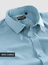 Sky Blue - Plain Cotton Shirts