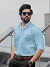 Sky Blue - Plain Cotton Shirts