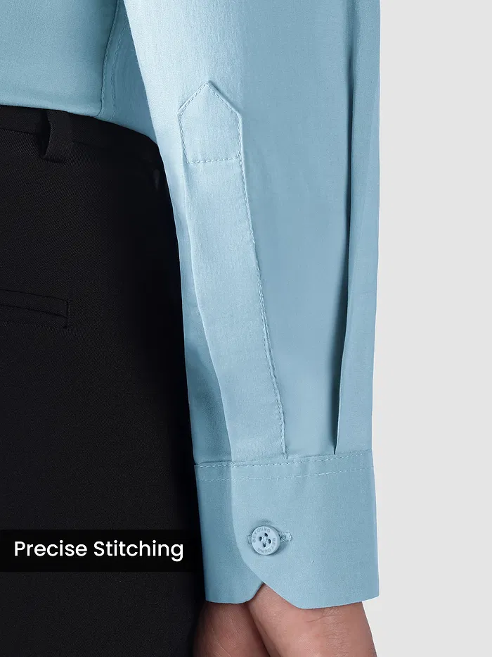 Sky Blue - Plain Cotton Shirts
