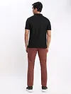 Black and Lush Green Polo T-shirt with Caramel Brown Chinos: Pack of 3