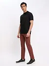 Black and Lush Green Polo T-shirt with Caramel Brown Chinos: Pack of 3