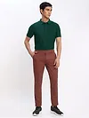 Black and Lush Green Polo T-shirt with Caramel Brown Chinos: Pack of 3
