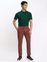 Black and Lush Green Polo T-shirt with Caramel Brown Chinos: Pack of 3