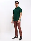 Black and Lush Green Polo T-shirt with Caramel Brown Chinos: Pack of 3