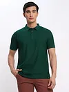 Black and Lush Green Polo T-shirt with Caramel Brown Chinos: Pack of 3